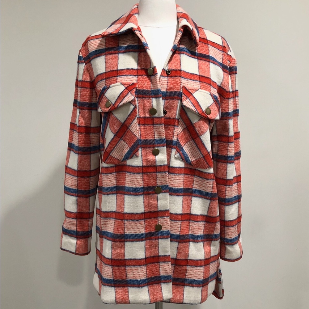 Anthropologie - Hutch - Donna Plaid Shirt Jacket size S $178 NWT